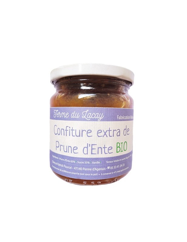 Confiture Extra de Prune d'Ente Agriculture Biologique